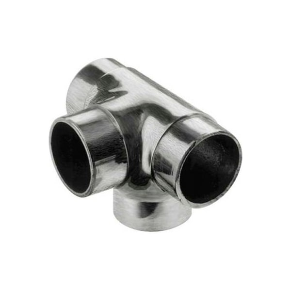 Lavi Industries Lavi Industries, Flush Tee Fitting, Side Outlet, for 1.5" Tubing, Satin Stainless Steel 44-735/1H - main